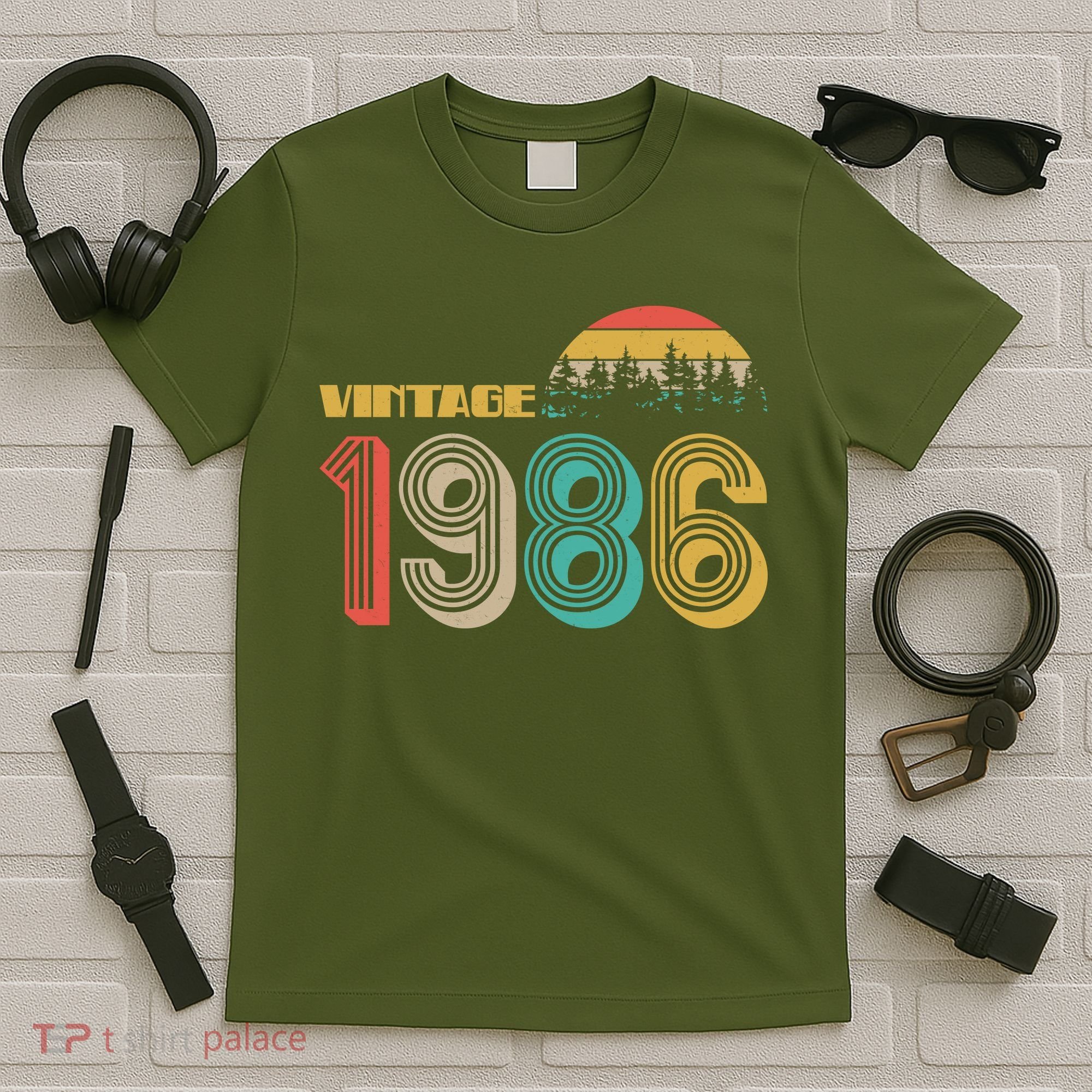 Vintage Sun Nature Wilderness 1986 40th Birthday T-Shirt