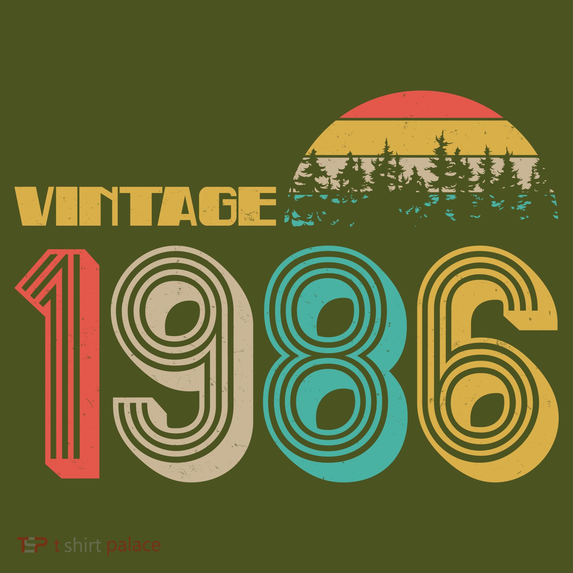 Vintage Sun Nature Wilderness 1986 40th Birthday T-Shirt
