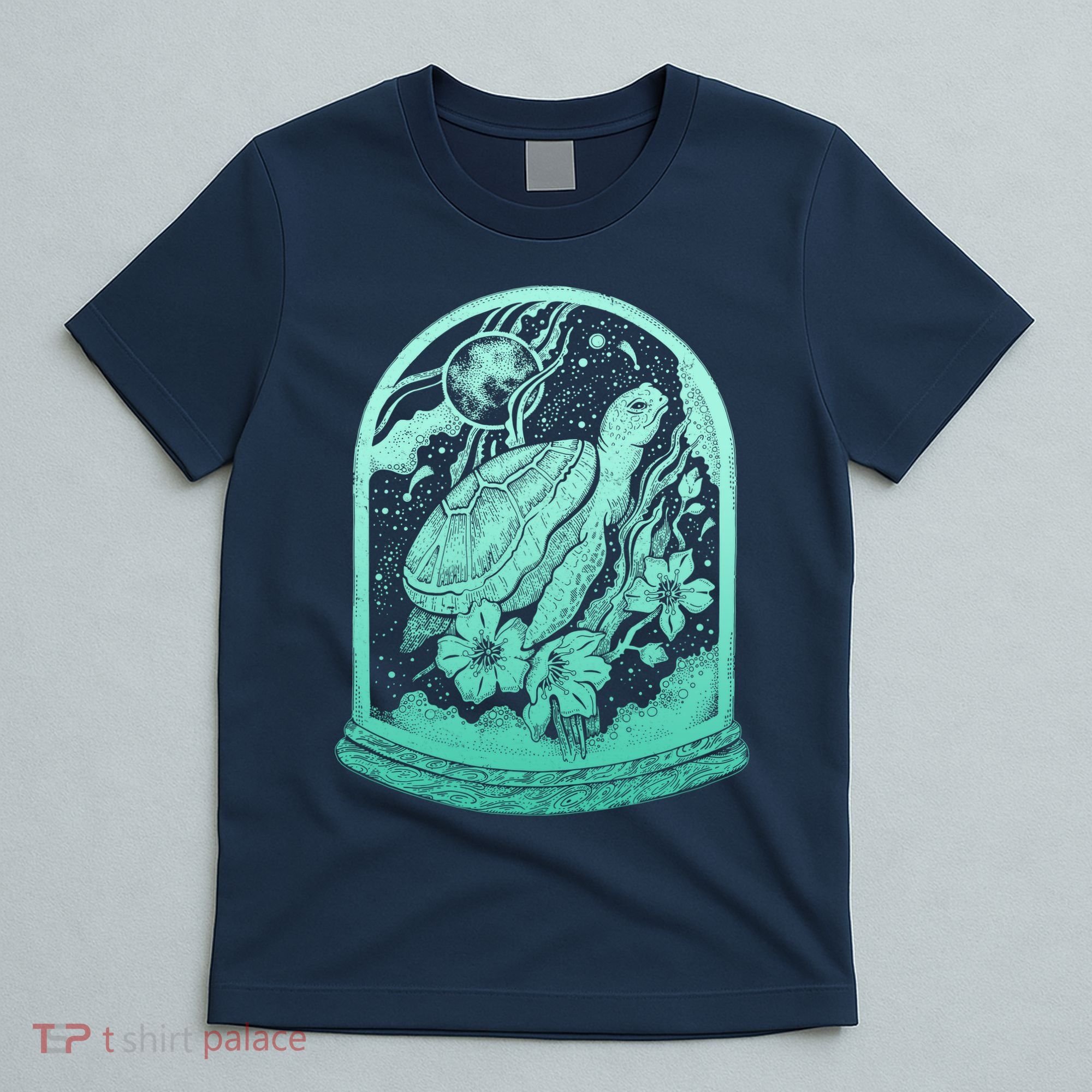 VIntage Sea Ocean Turtle Galaxy Terrarium T-Shirt