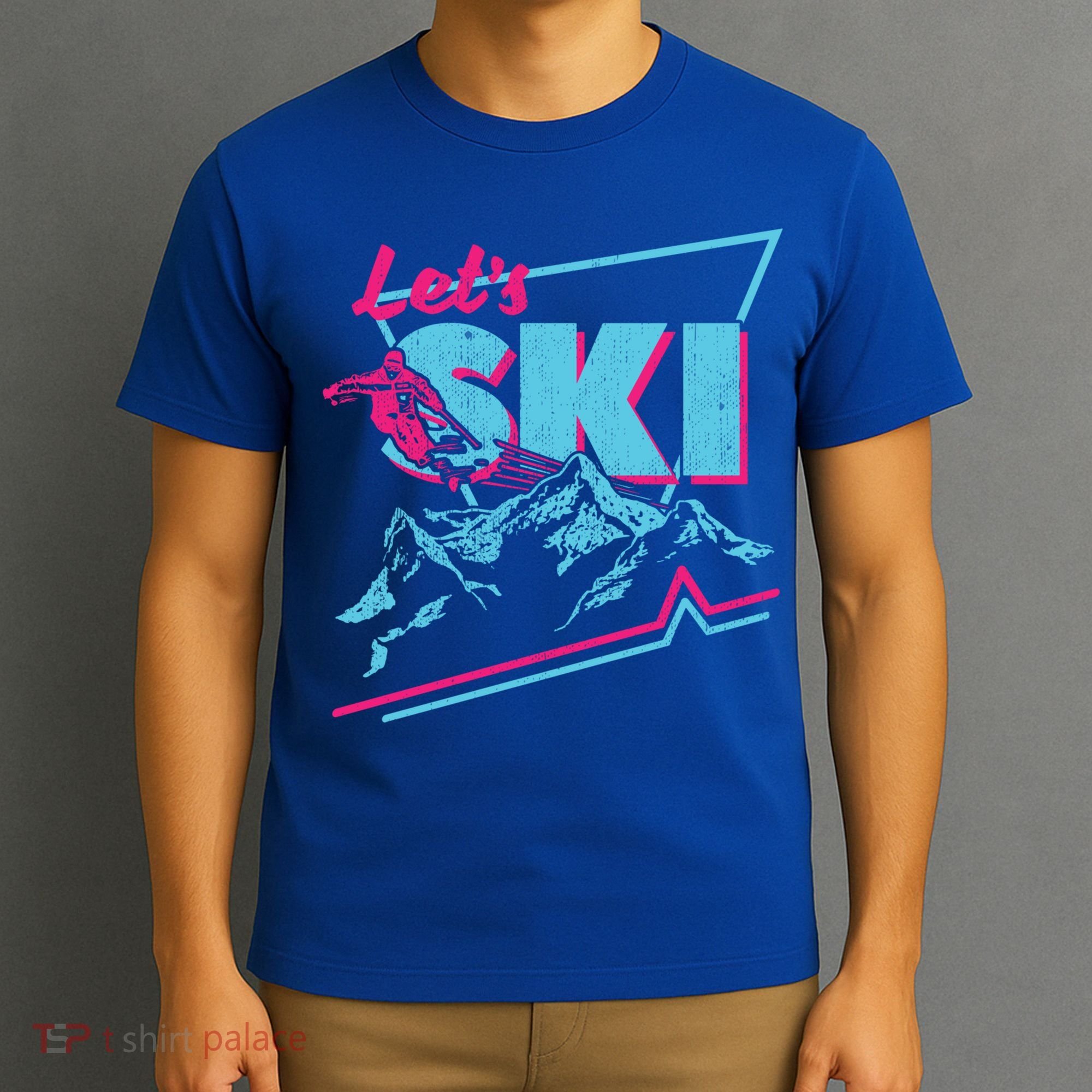 Vintage Ski Outfit 80s 90s Gift Retro Sports Crewneck Gift T-Shirt