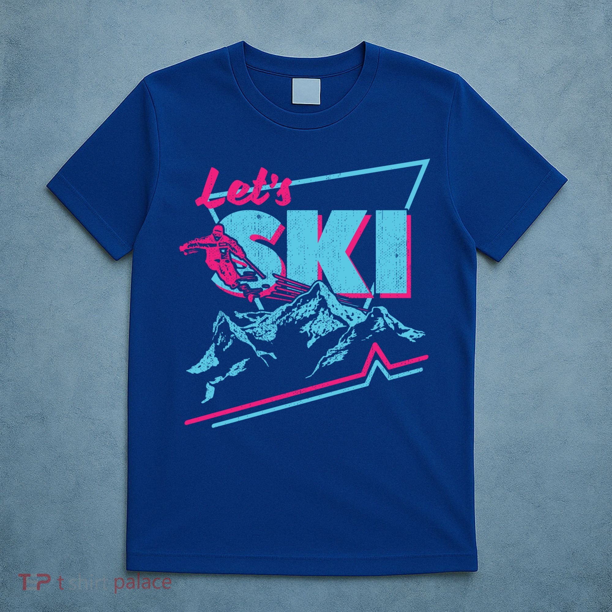 Vintage Ski Outfit 80s 90s Gift Retro Sports Crewneck Gift T-Shirt