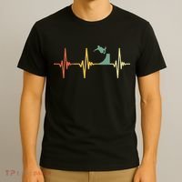 Vintage Skateboarding Ollie Retro Heartbeat Skateboarder T-Shirt thumb 3