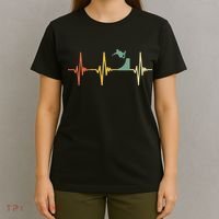 Vintage Skateboarding Ollie Retro Heartbeat Skateboarder T-Shirt thumb 4