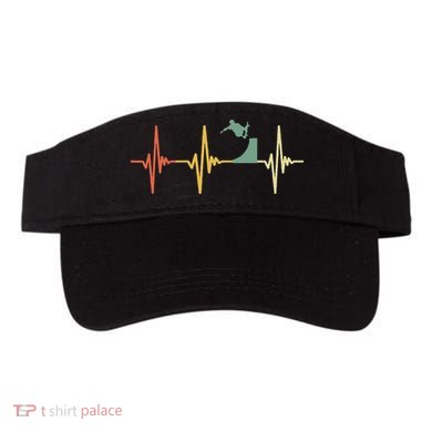 Vintage Skateboarding Ollie Retro Heartbeat Skateboarder Visor
