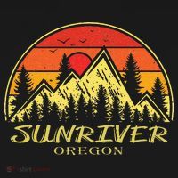 Vintage Sunriver Oregon OR Mountains Hike Hiking Souvenir Hoodie thumb 7