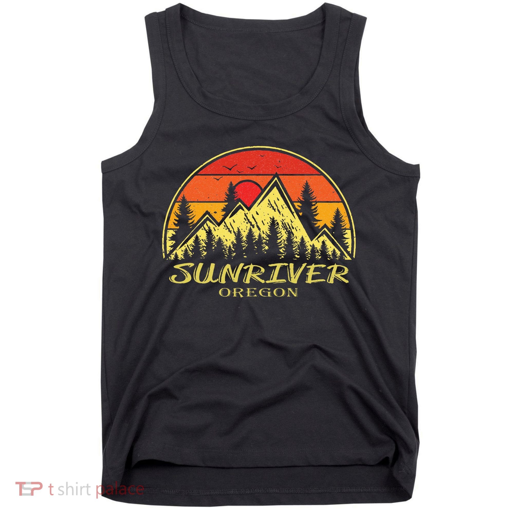 Vintage Sunriver Oregon OR Mountains Hike Hiking Souvenir Tank Top
