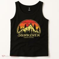 Vintage Sunriver Oregon OR Mountains Hike Hiking Souvenir Tank Top thumb 2