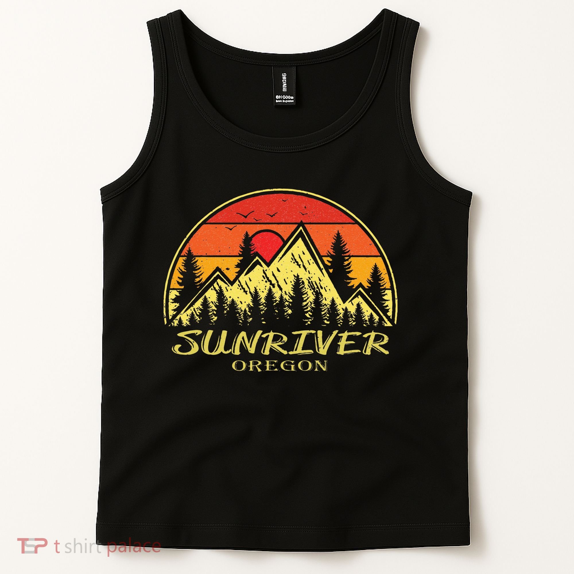 Vintage Sunriver Oregon OR Mountains Hike Hiking Souvenir Tank Top
