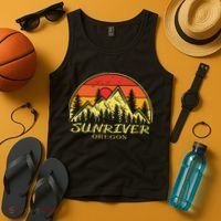 Vintage Sunriver Oregon OR Mountains Hike Hiking Souvenir Tank Top thumb 4