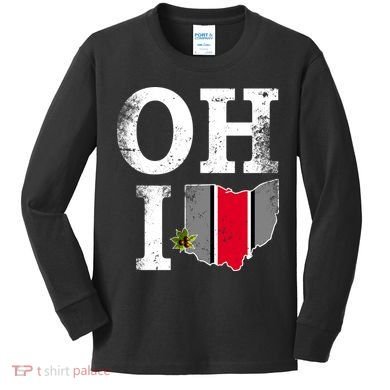 Vintage State Of Ohio Kids Long Sleeve Shirt