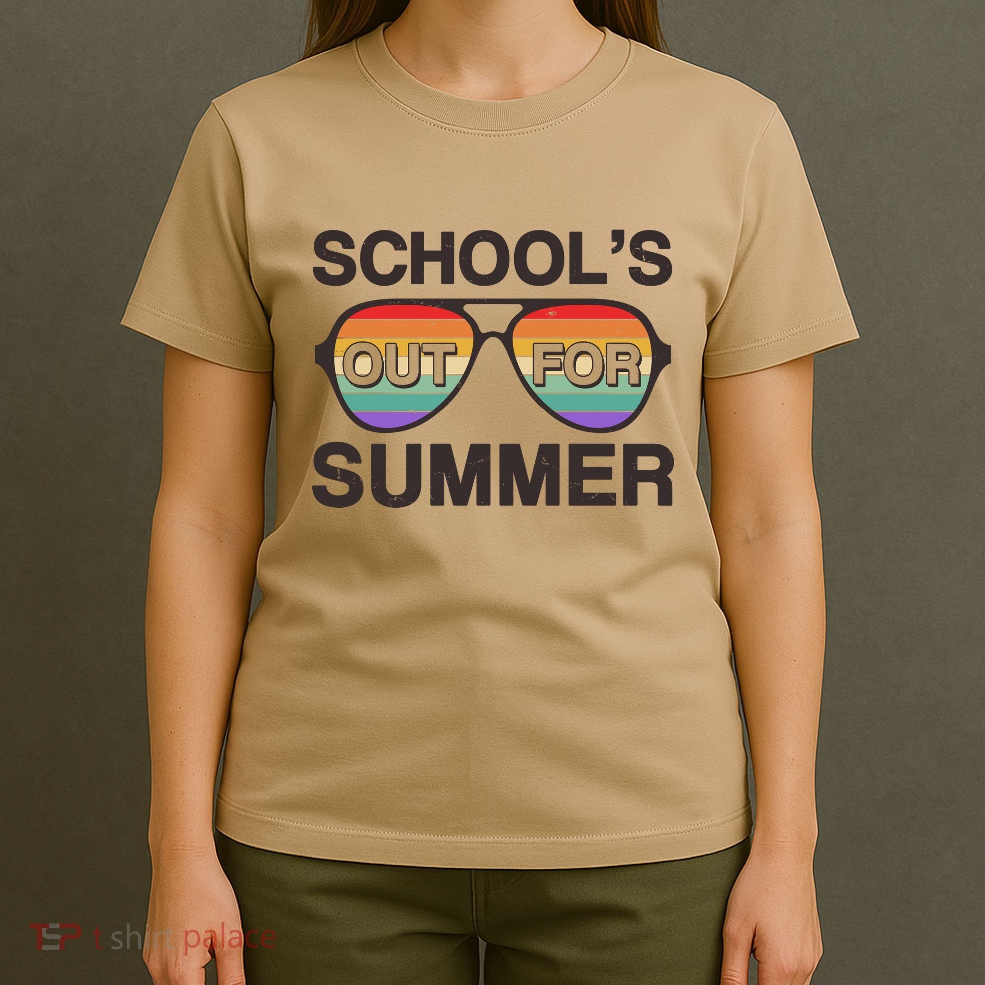 Vintage School's Out For Summer Retro Sunglasses T-Shirt