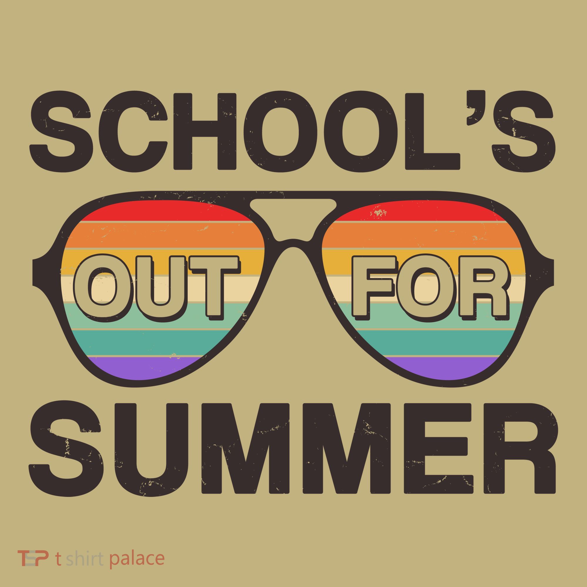 Vintage School's Out For Summer Retro Sunglasses T-Shirt