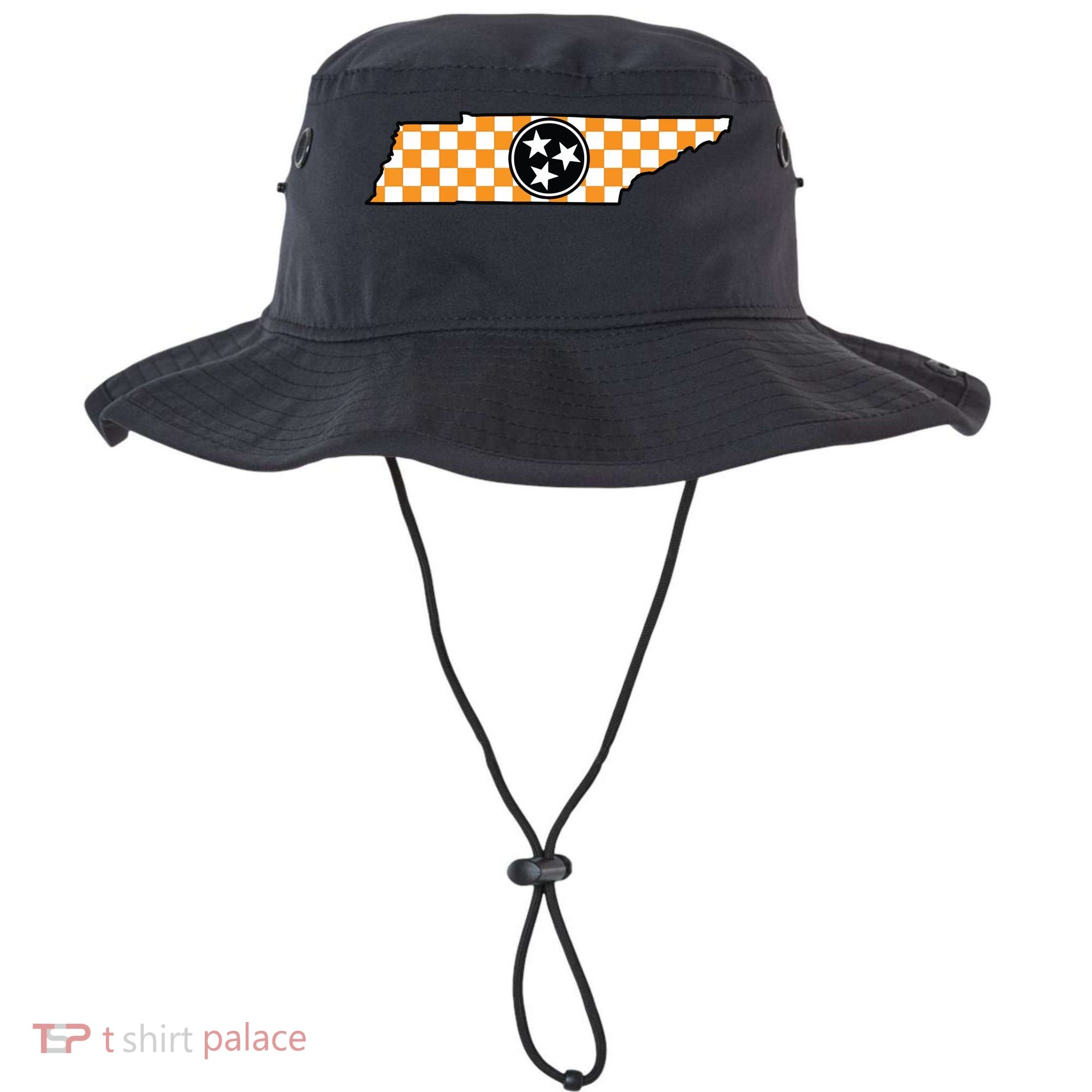 Volunteer State Orangewhite Checkerboard Tristar Tennessee Bucket Hat