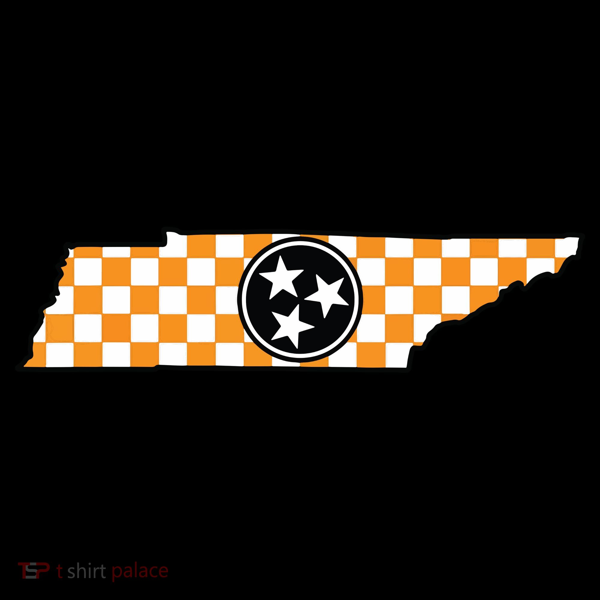 Volunteer State Orangewhite Checkerboard Tristar Tennessee Coffee Mug