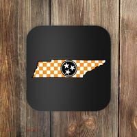 Volunteer State Orangewhite Checkerboard Tristar Tennessee Coaster thumb 0