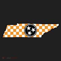 Volunteer State Orangewhite Checkerboard Tristar Tennessee 40oz Vacuum Insulated Stainless Steel Travel Tumbler thumb 4