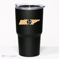 Volunteer State Orangewhite Checkerboard Tristar Tennessee Tumbler thumb 0