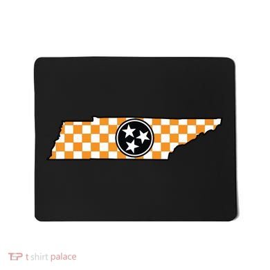 Volunteer State Orangewhite Checkerboard Tristar Tennessee Mousepad