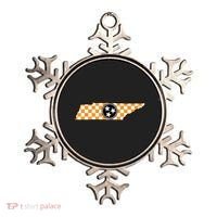 Volunteer State Orangewhite Checkerboard Tristar Tennessee Ornament thumb 0