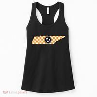 Volunteer State Orangewhite Checkerboard Tristar Tennessee Women's Tank Top thumb 0