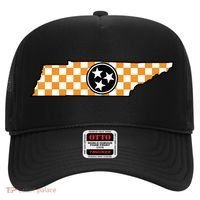 Volunteer State Orangewhite Checkerboard Tristar Tennessee Hat thumb 0