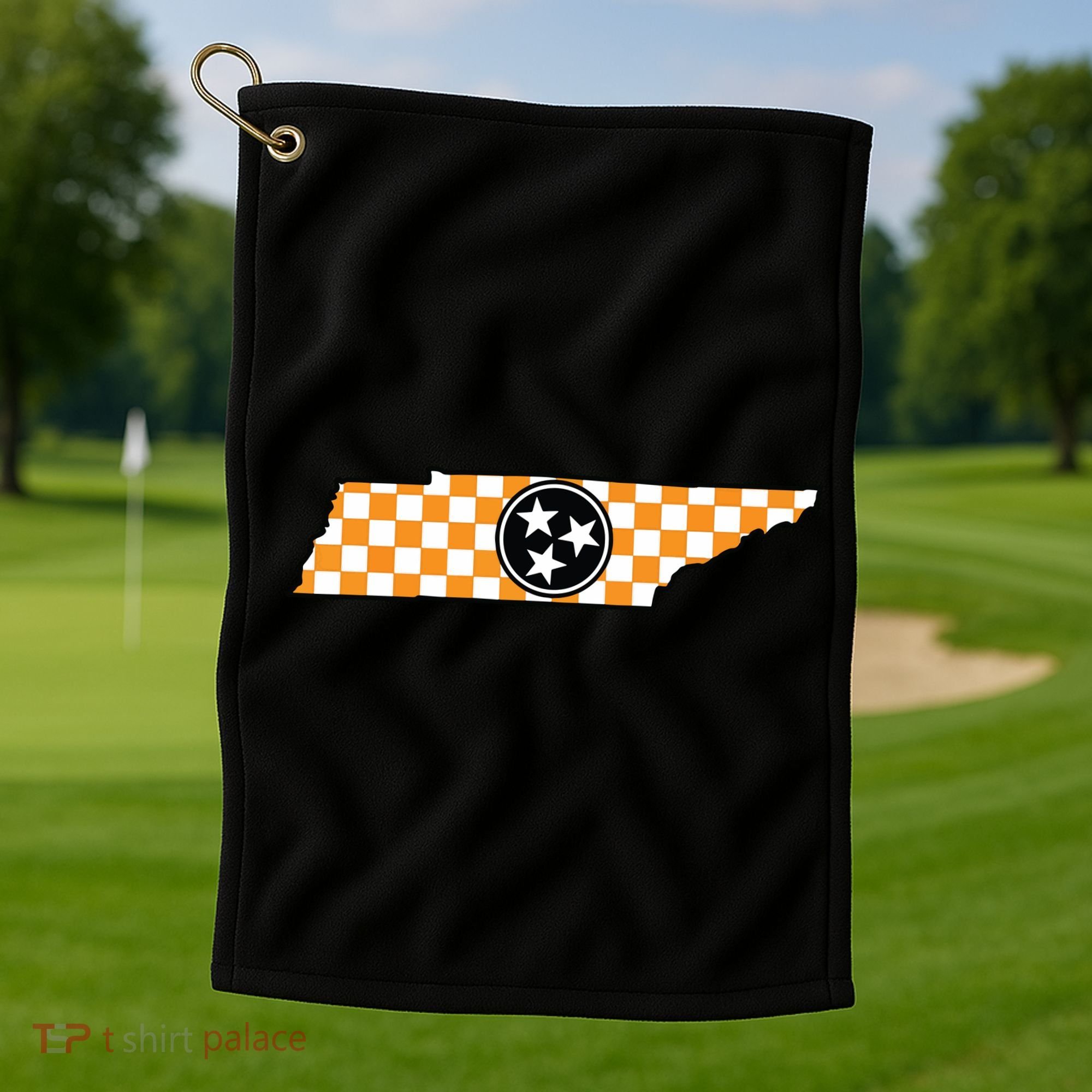 Volunteer State Orangewhite Checkerboard Tristar Tennessee Golf Towel