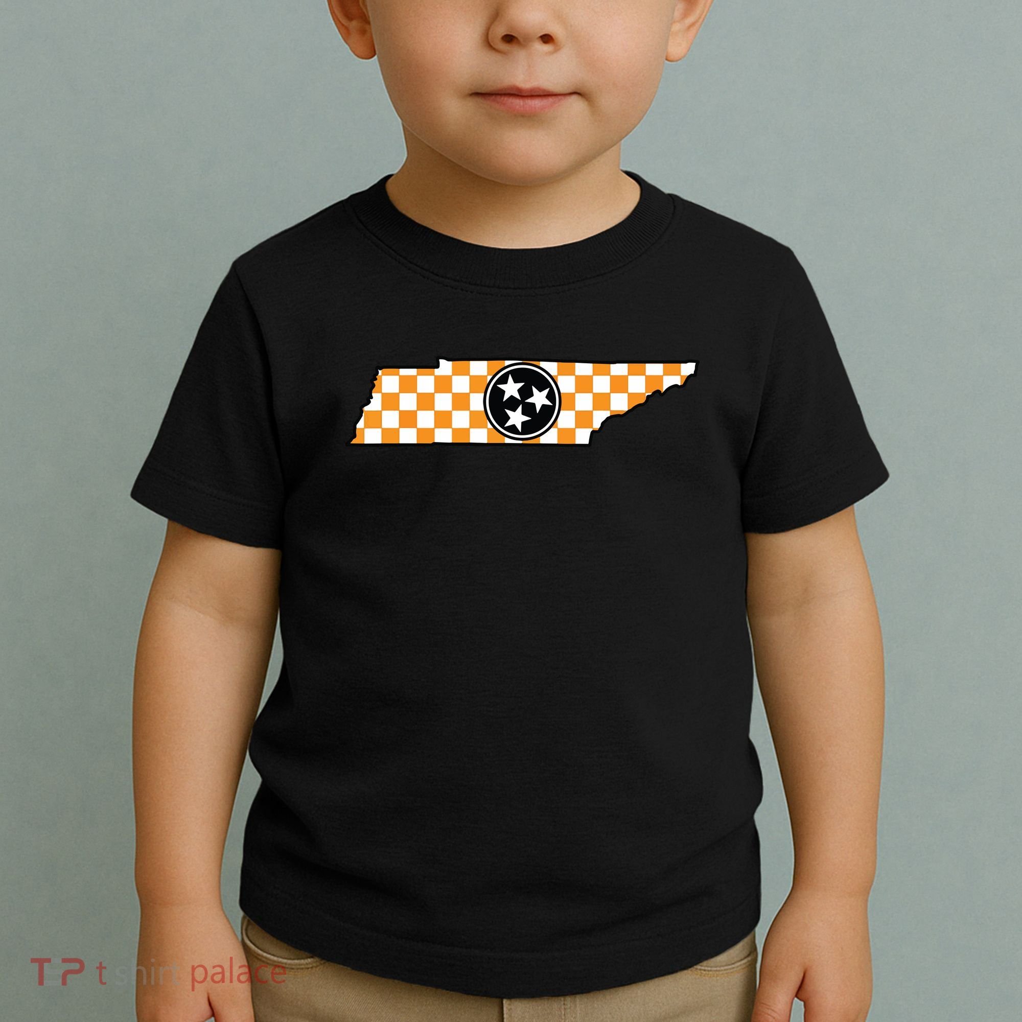 Volunteer State Orangewhite Checkerboard Tristar Tennessee Toddler T-Shirt