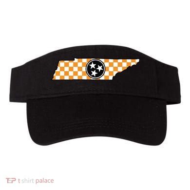 Volunteer State Orangewhite Checkerboard Tristar Tennessee Visor