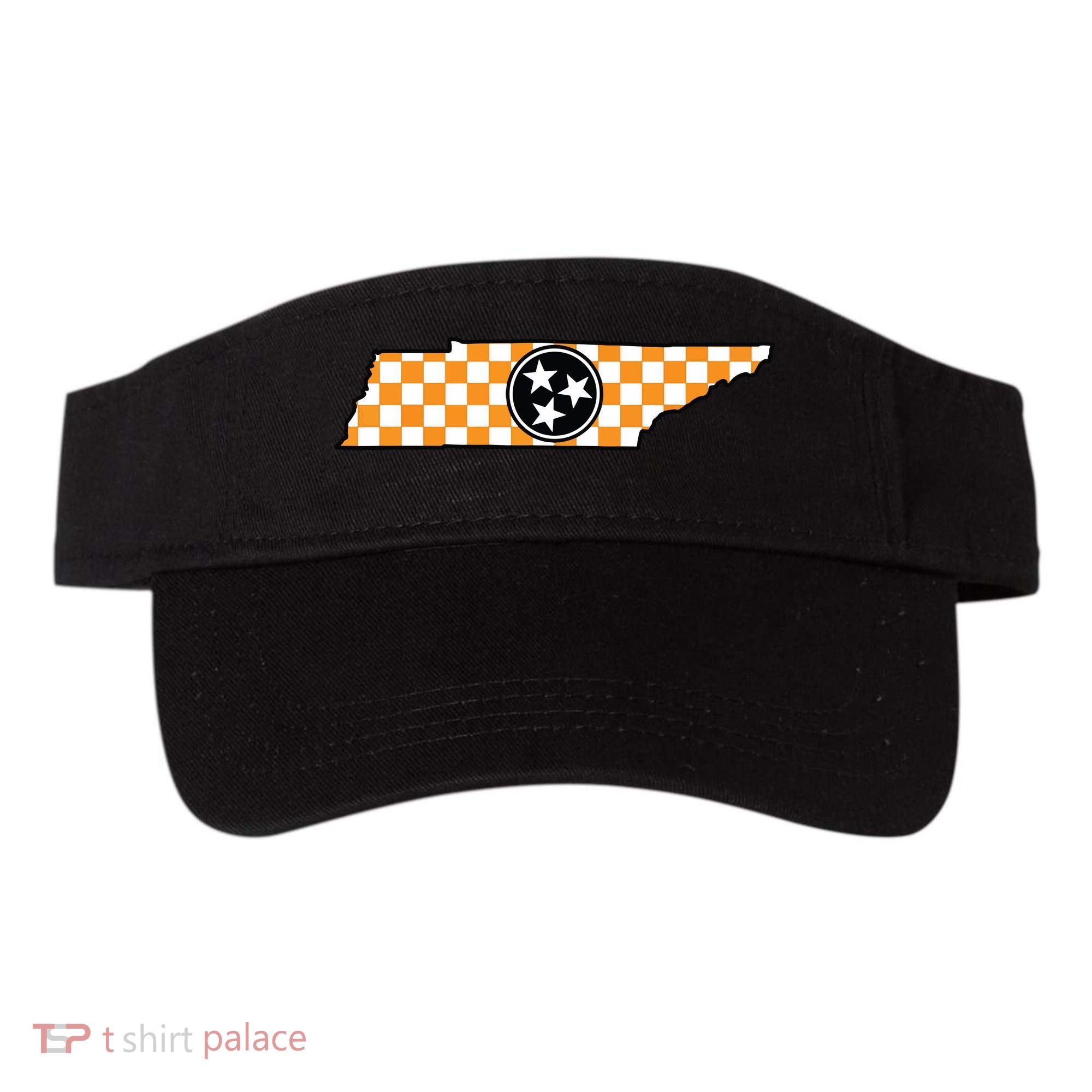 Volunteer State Orangewhite Checkerboard Tristar Tennessee Visor