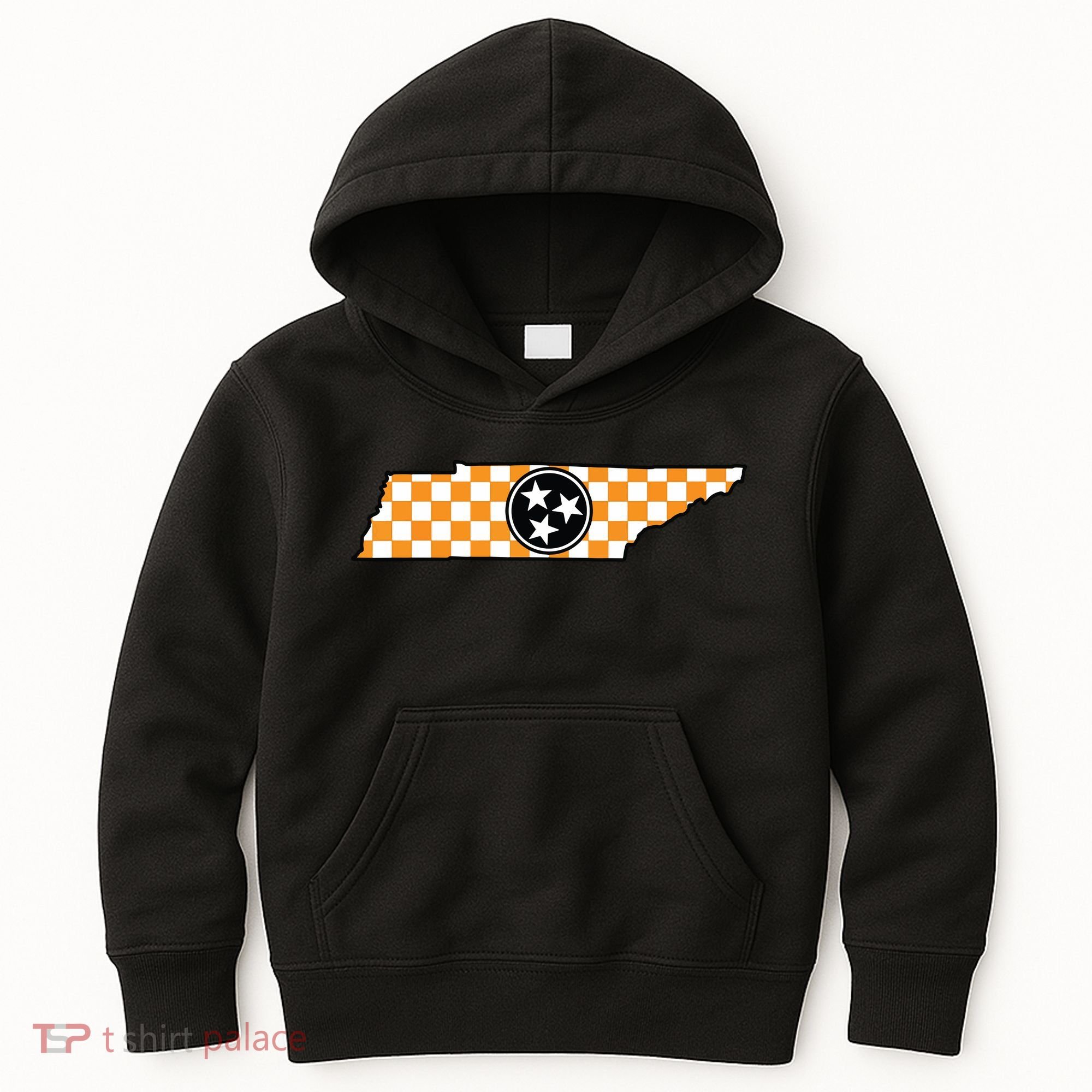 Volunteer State Orangewhite Checkerboard Tristar Tennessee Kids Hoodie