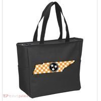 Volunteer State Orangewhite Checkerboard Tristar Tennessee Tote Bag thumb 2