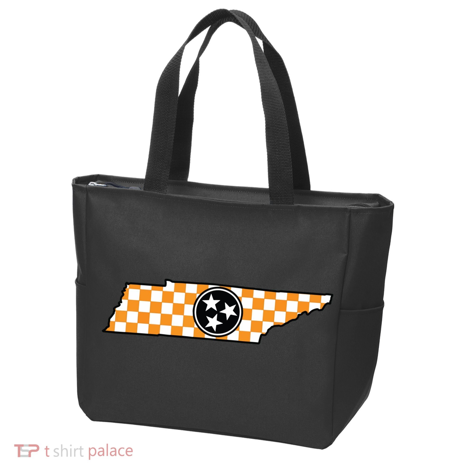 Volunteer State Orangewhite Checkerboard Tristar Tennessee Tote Bag