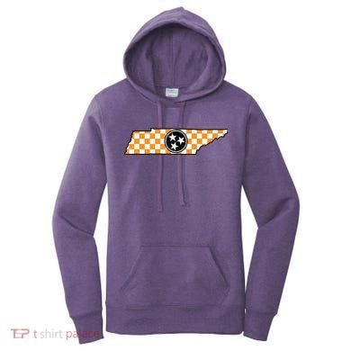 Volunteer State Orangewhite Checkerboard Tristar Tennessee Women's Hoodie