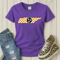 Volunteer State Orangewhite Checkerboard Tristar Tennessee Women's T-Shirt thumb 3