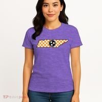 Volunteer State Orangewhite Checkerboard Tristar Tennessee Women's T-Shirt thumb 4