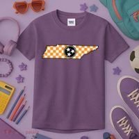 Volunteer State Orangewhite Checkerboard Tristar Tennessee Kids T-Shirt thumb 3