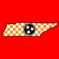 Volunteer State Orangewhite Checkerboard Tristar Tennessee Santa Hat thumb 1