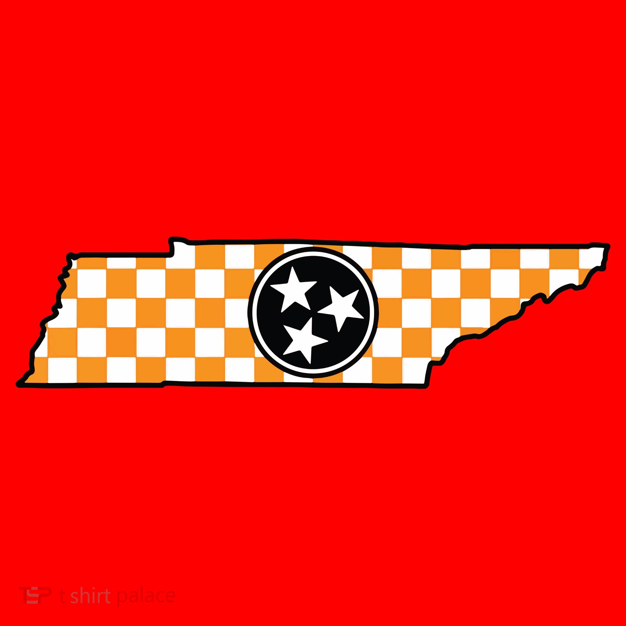 Volunteer State Orangewhite Checkerboard Tristar Tennessee Santa Hat