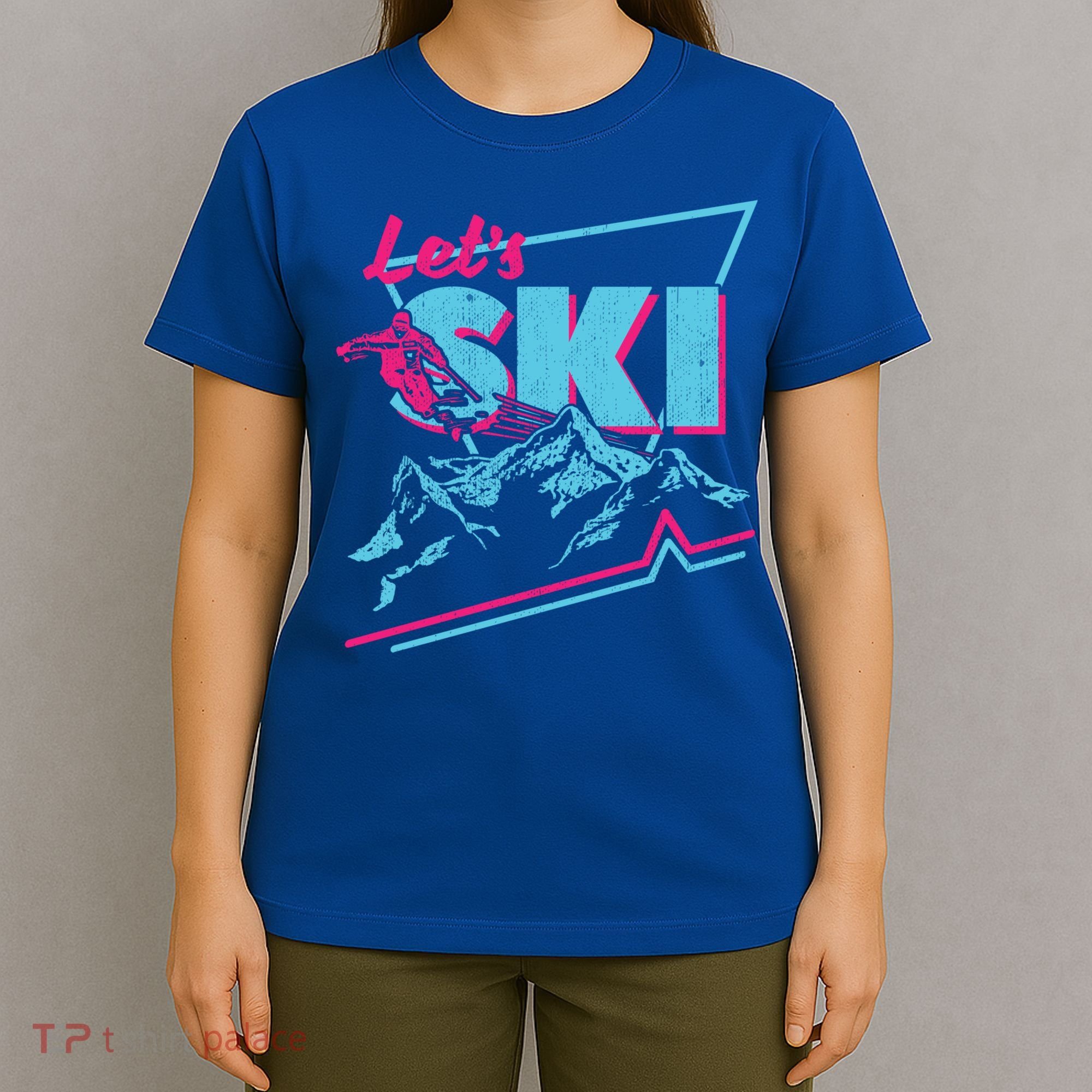 Vintage Ski Outfit 80s 90s Retro Sports Crewneck Gift T-Shirt