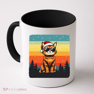 Vintage Style Orange Tabby Cat Friendly Wearing Sunglasses Coffee Mug
