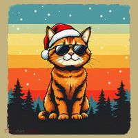 Vintage Style Orange Tabby Cat Friendly Wearing Sunglasses T-Shirt thumb 7