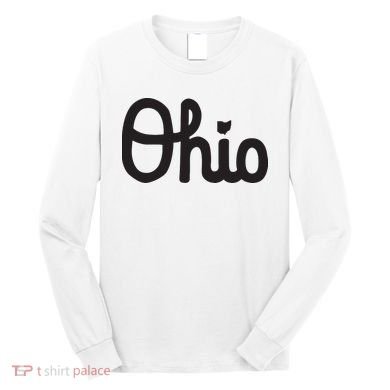 Vintage Script Ohio Dots The I Long Sleeve Shirt