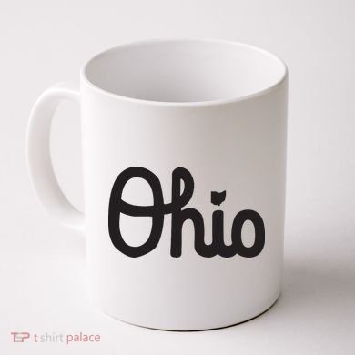 Vintage Script Ohio Dots The I Coffee Mug