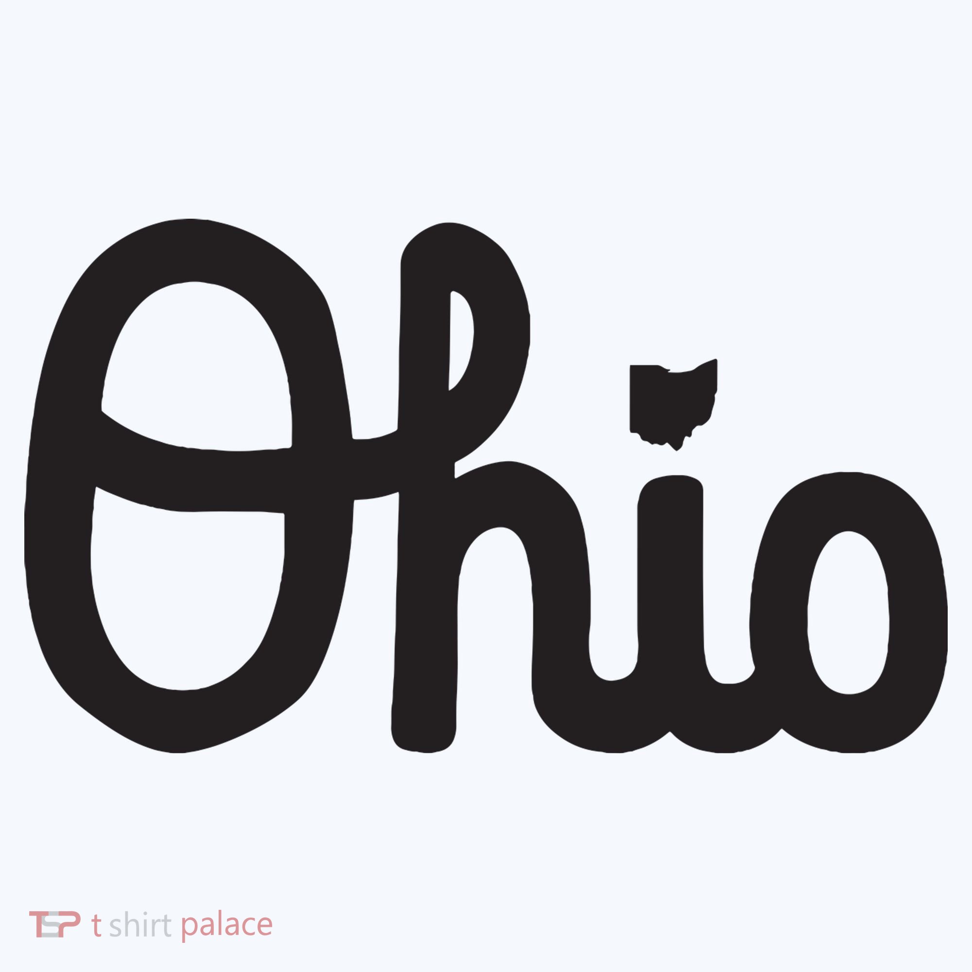 Vintage Script Ohio Dots The I Kids Hoodie