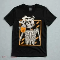 Vintage Skeleton Pumpkin Spice Halloween T-Shirt thumb 5
