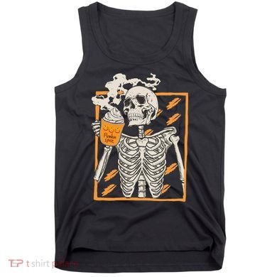 Vintage Skeleton Pumpkin Spice Halloween Tank Top