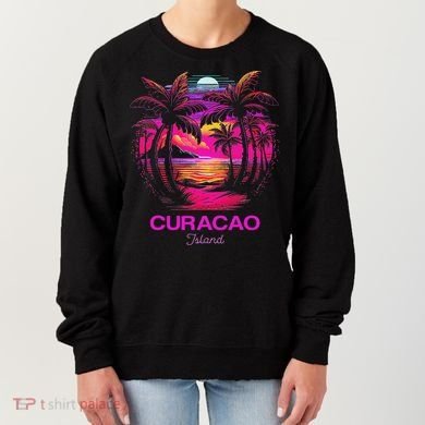 Vacation Souvenir Palm Tree Curacao Women's Sweatshirt