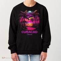 Vacation Souvenir Palm Tree Curacao Women's Sweatshirt thumb 0