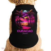 Vacation Souvenir Palm Tree Curacao Doggie Tank thumb 0