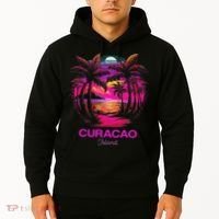 Vacation Souvenir Palm Tree Curacao Hoodie thumb 2